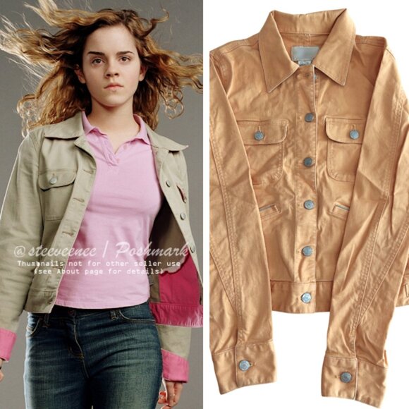 Vintage Y2K Apricot Jacket With Beige Trim ALT ASO Hermione Granger - Picture 1 of 7